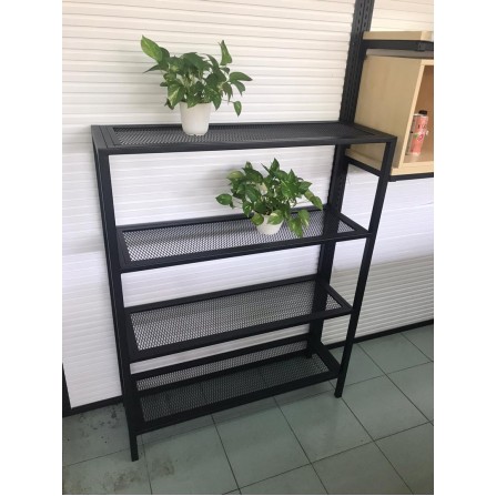OPPA RECTANGULAR STAND W/4 LEVEL DIAMOND NETTING SHELF (Matt Black)